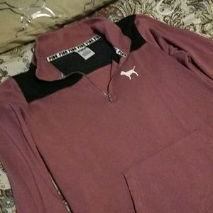 Victoria's Secret half zipper hoodie pocket
